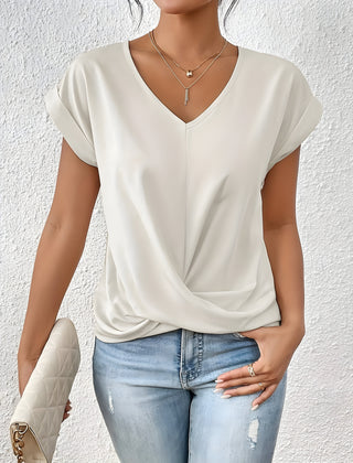 Maia | Twist Front V-Neck Top 12