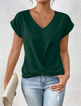Maia | Twist Front V-Neck Top 13
