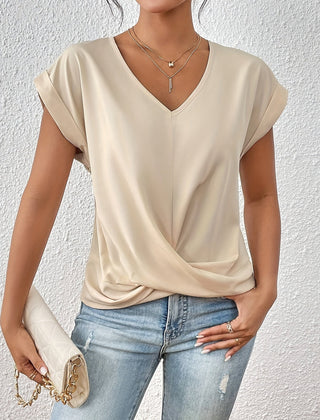 Maia | Twist Front V-Neck Top 14