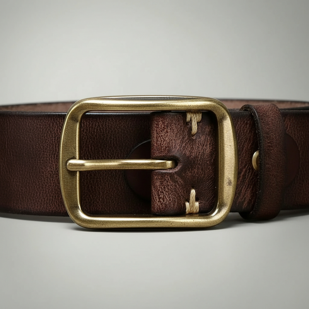 Men's Distressed Leather Belt | Stylish Everyday Accessory for Casual and Formal Wear 4