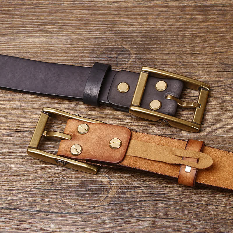 Men's Genuine Leather Belt | Classic Studded Design | Versatile Fashion Accessory 2