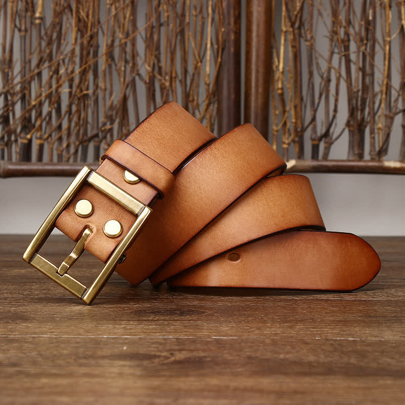 Men's Genuine Leather Belt | Classic Studded Design | Versatile Fashion Accessory 4