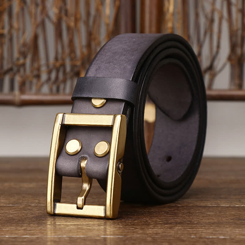 Men's Genuine Leather Belt | Classic Studded Design | Versatile Fashion Accessory 5