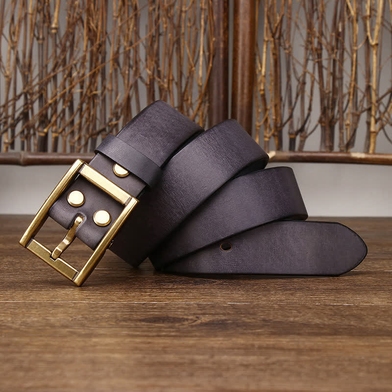 Men's Genuine Leather Belt | Classic Studded Design | Versatile Fashion Accessory 7