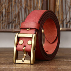 Men's Genuine Leather Belt | Classic Studded Design | Versatile Fashion Accessory 9