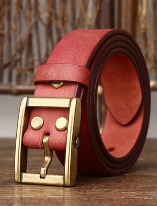 Men's Genuine Leather Belt | Classic Studded Design | Versatile Fashion Accessory 9