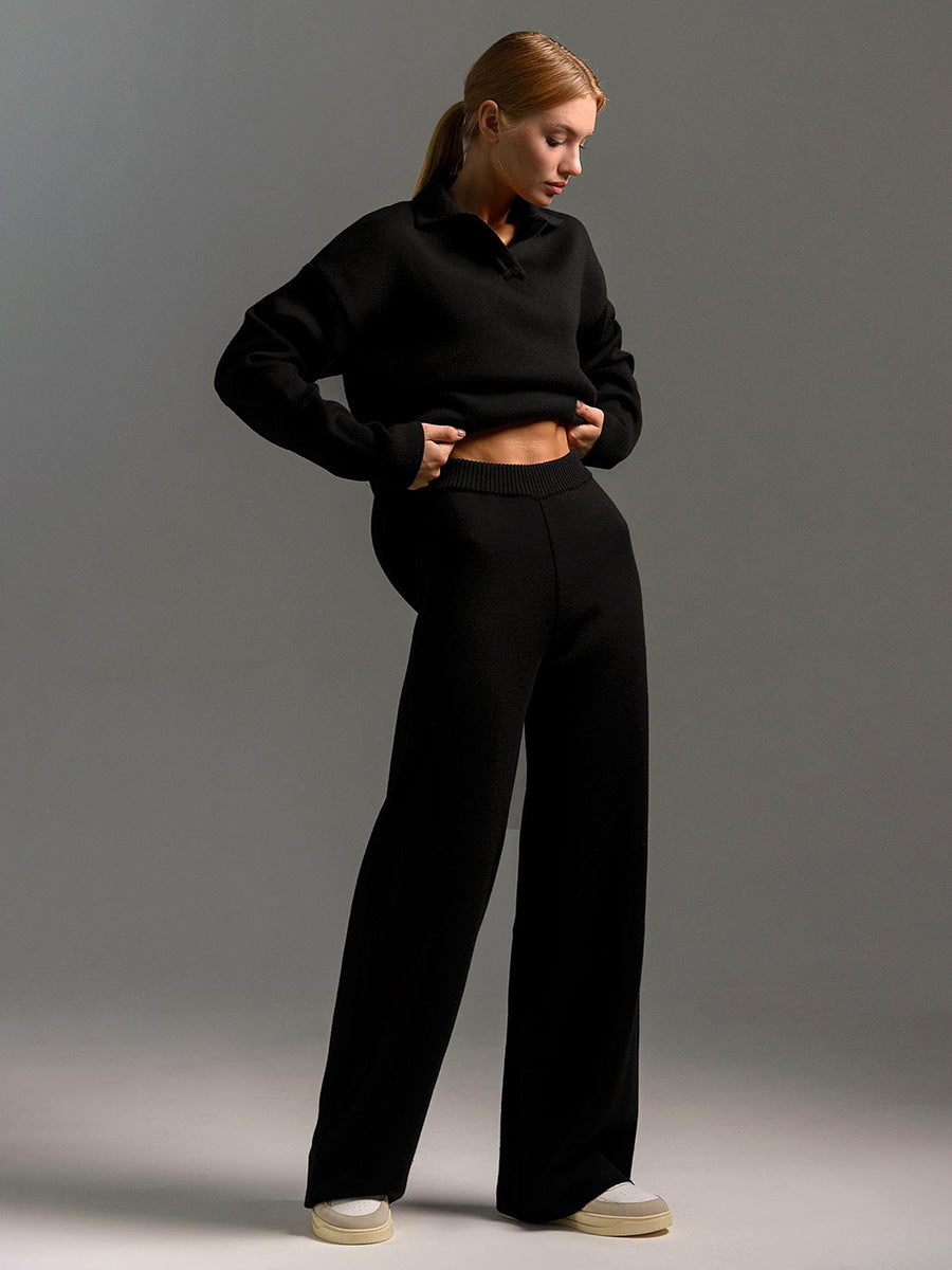 Hannah | Womens Collared Two Piece Relaxed Fit Lounge Set 4