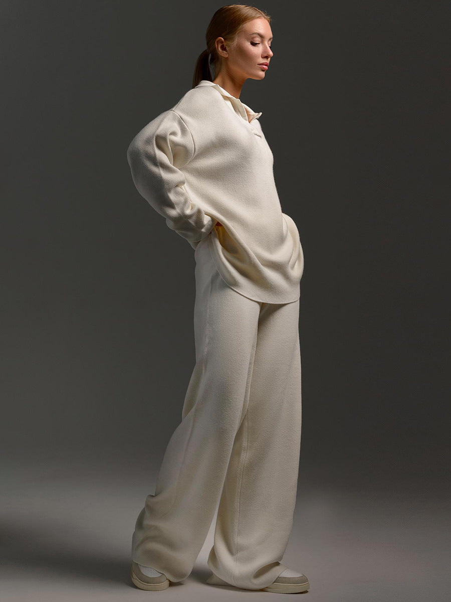 Hannah | Womens Collared Two Piece Relaxed Fit Lounge Set 6