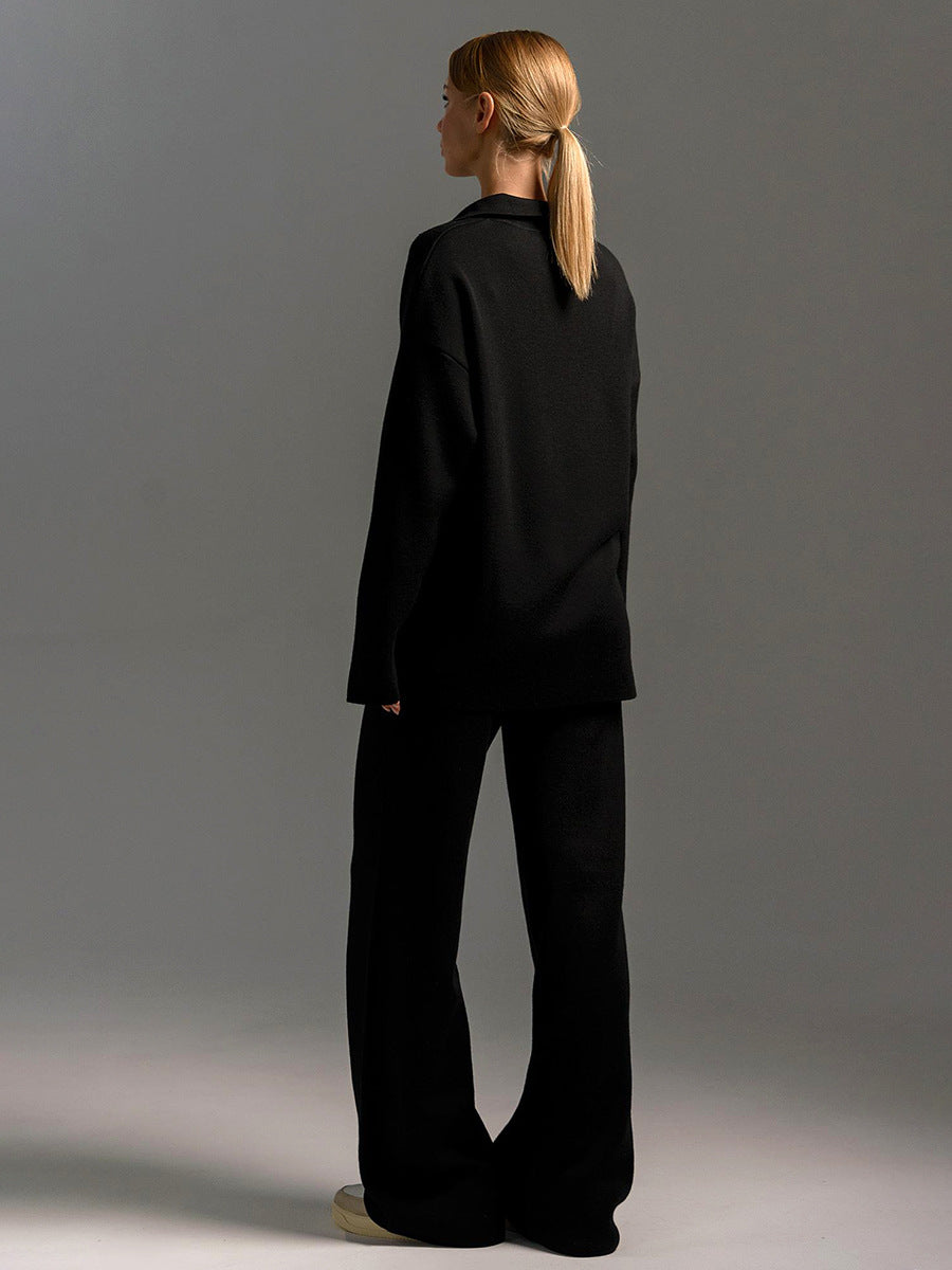 Hannah | Womens Collared Two Piece Relaxed Fit Lounge Set 2
