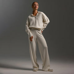 Hannah | Womens Collared Two Piece Relaxed Fit Lounge Set 1