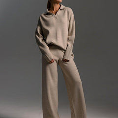 Hannah | Womens Collared Two Piece Relaxed Fit Lounge Set 7