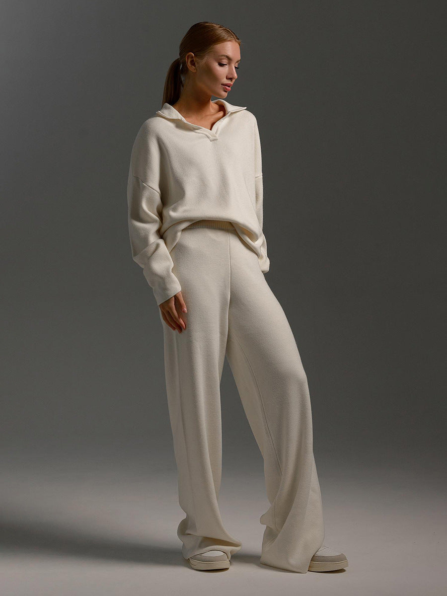 Hannah | Womens Collared Two Piece Relaxed Fit Lounge Set 5