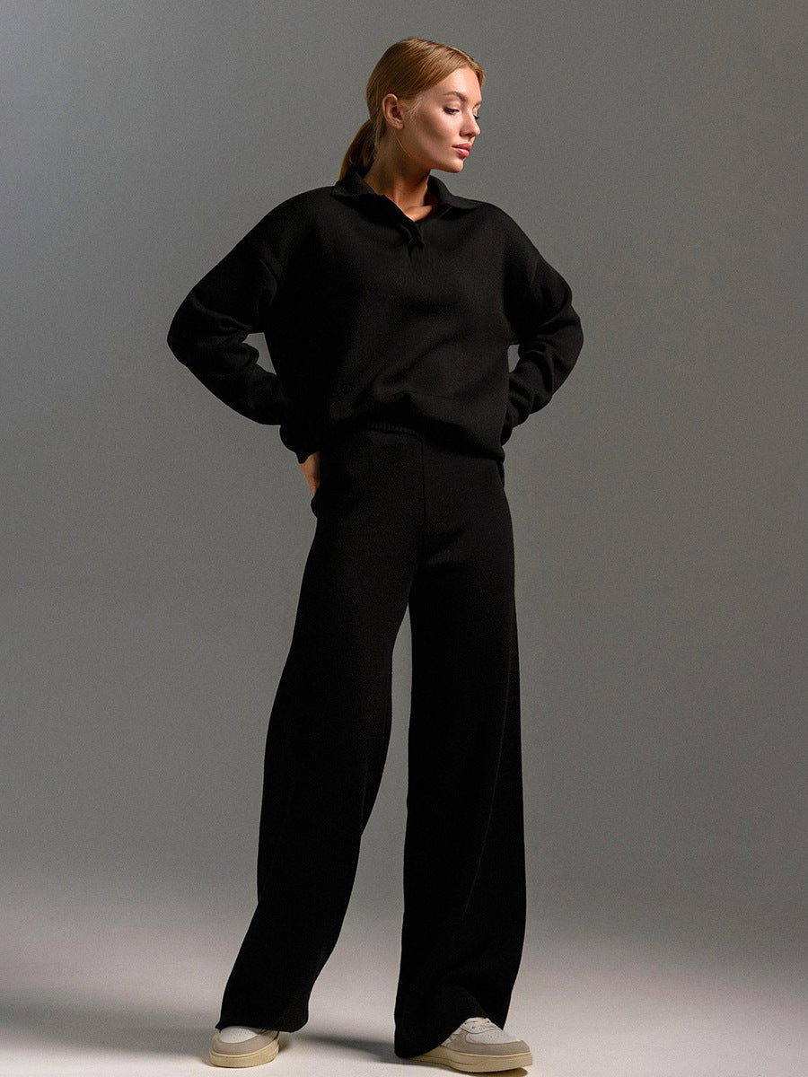 Hannah | Womens Collared Two Piece Relaxed Fit Lounge Set 3