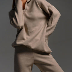 Hannah | Womens Collared Two Piece Relaxed Fit Lounge Set 8