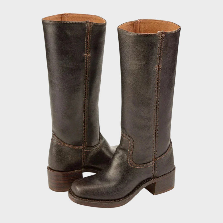 Women's Knee High Western Cowgirl Boots With Block Heel