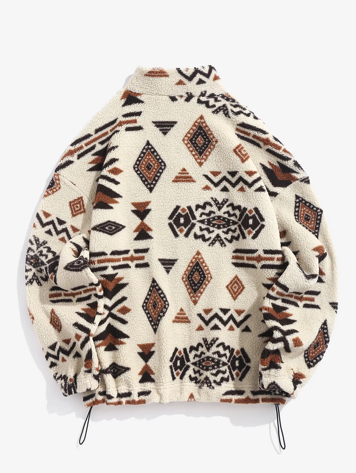 Women's Printed Fleece Jacket with Full Zip and Collar