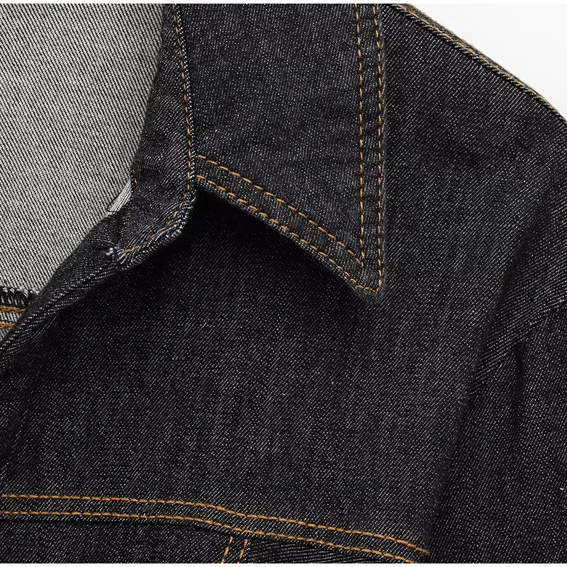 Women's Button Front Denim Shirt and Wide Leg Jeans Set