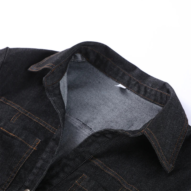 Women's Button Front Denim Shirt and Wide Leg Jeans Set