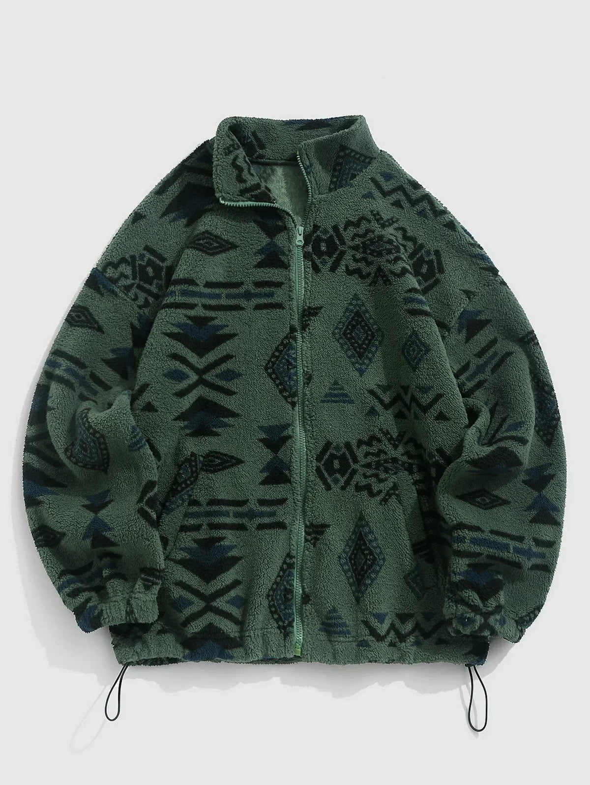 Women's Printed Fleece Jacket with Full Zip and Collar