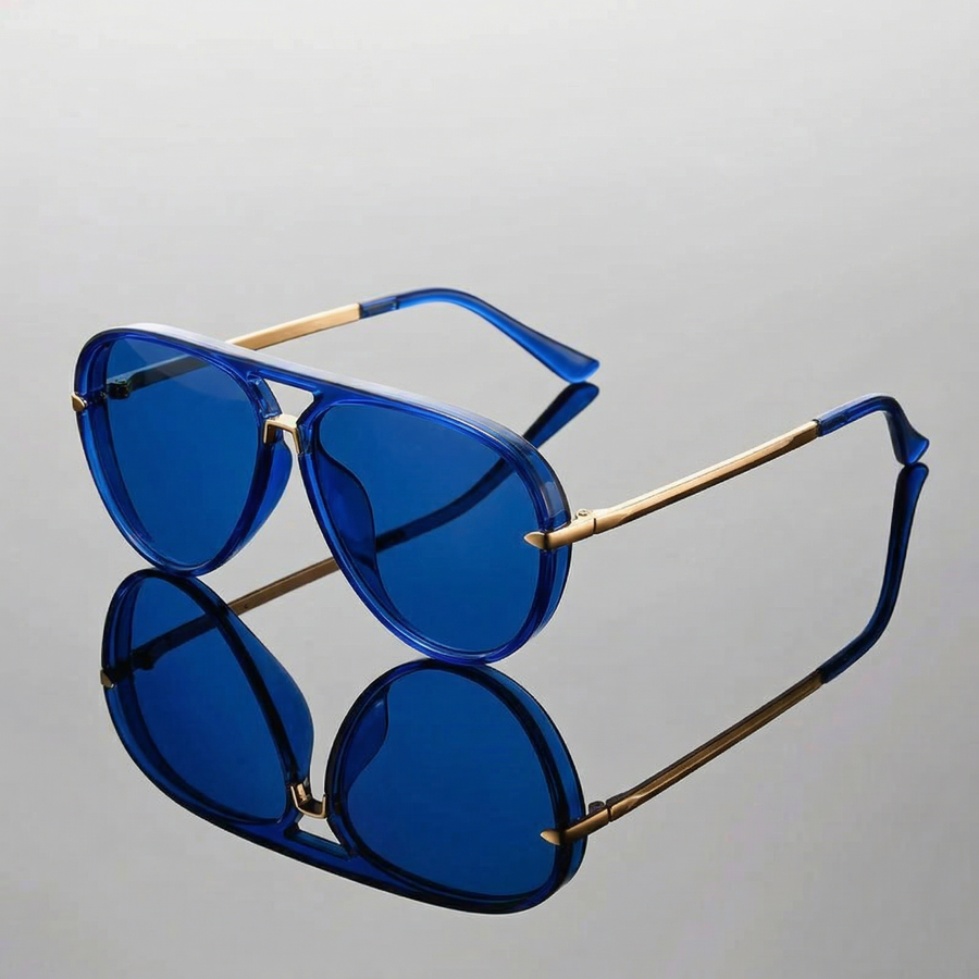 Unisex Metal Aviator Sunglasses | Lightweight Double Bridge Design | Stylish All-Season Eyewear 1