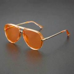 Unisex Metal Aviator Sunglasses | Lightweight Double Bridge Design | Stylish All-Season Eyewear 4