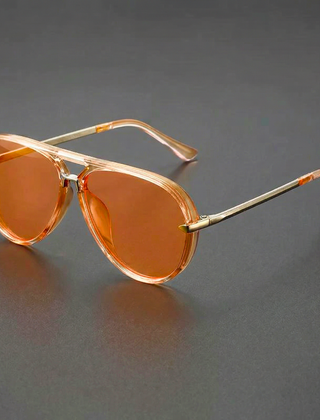Unisex Metal Aviator Sunglasses | Lightweight Double Bridge Design | Stylish All-Season Eyewear 4