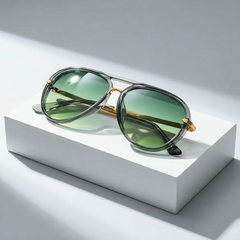 Unisex Metal Aviator Sunglasses | Lightweight Double Bridge Design | Stylish All-Season Eyewear 5