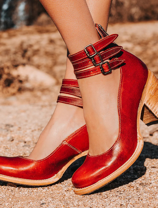 Verona | Vintage Strappy Ankle Strap Heels 5