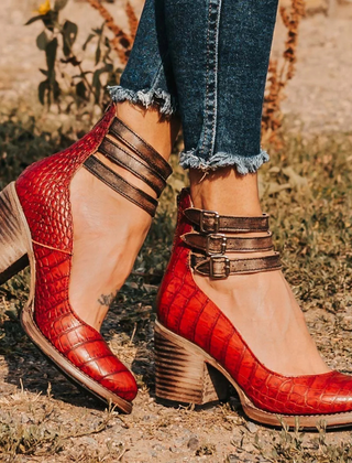 Verona | Vintage Strappy Ankle Strap Heels 7