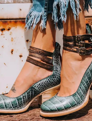 Verona | Vintage Strappy Ankle Strap Heels 8