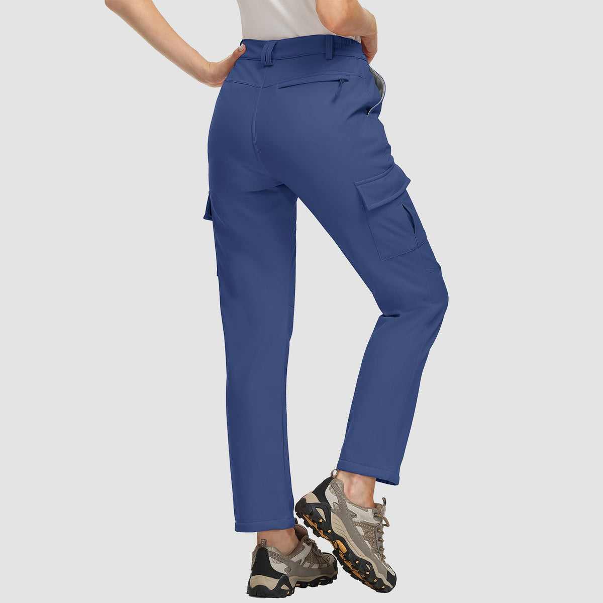 Women's Hiking Pants with Fleece Lining and Water-Repellent Feature