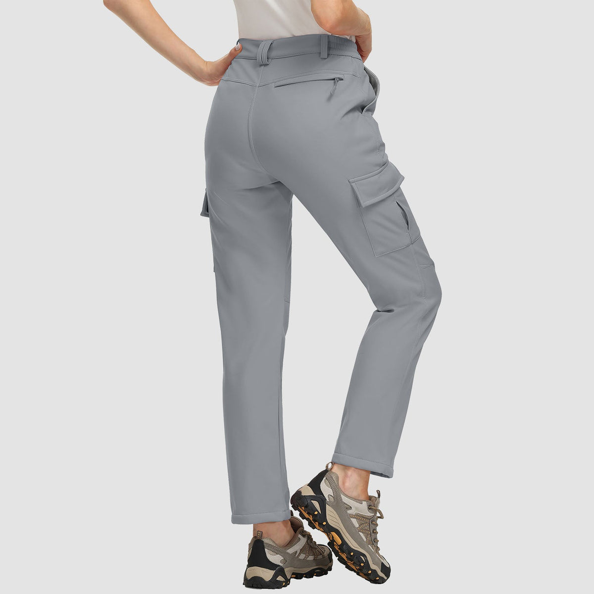 Women's Hiking Pants with Fleece Lining and Water-Repellent Feature