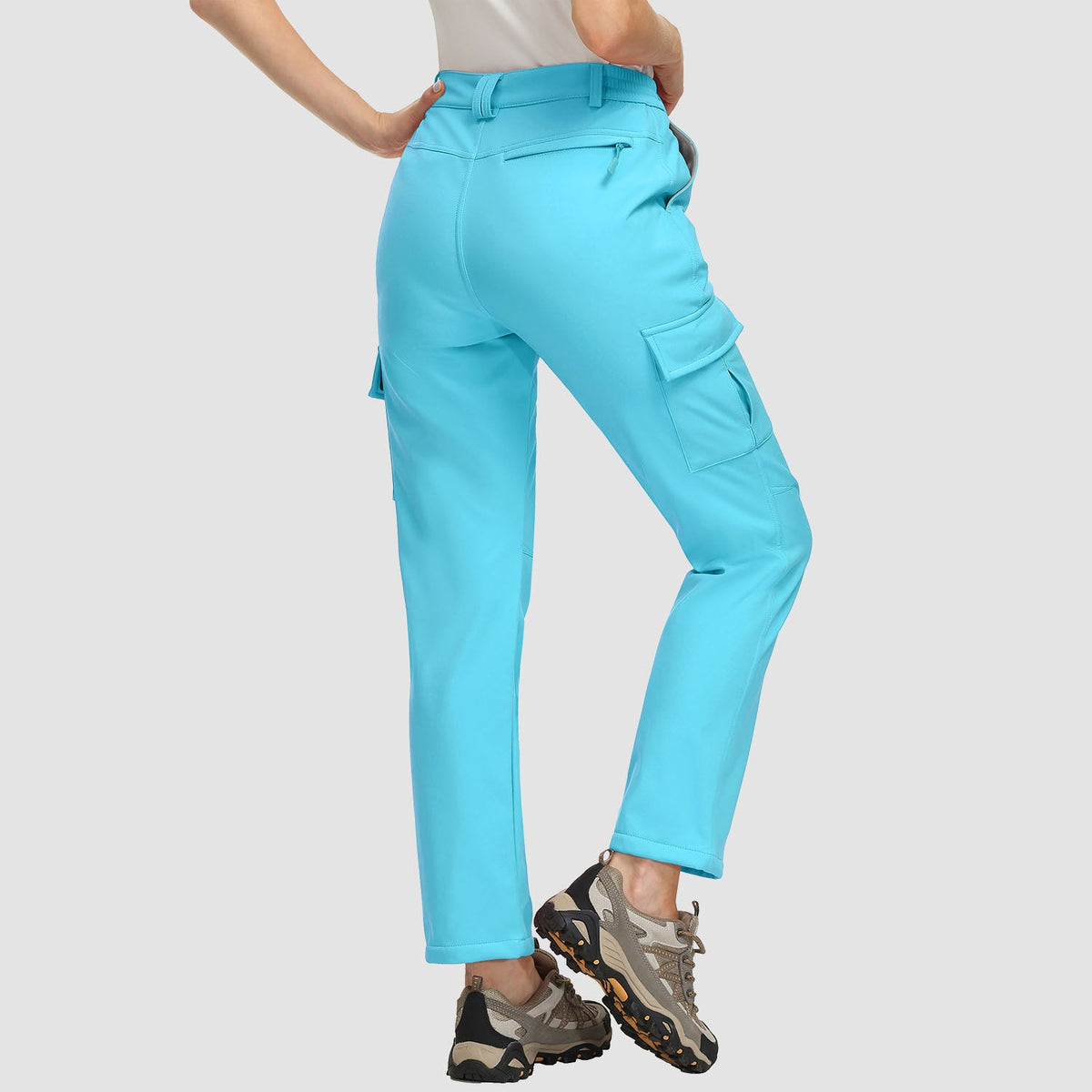 Women's Hiking Pants with Fleece Lining and Water-Repellent Feature
