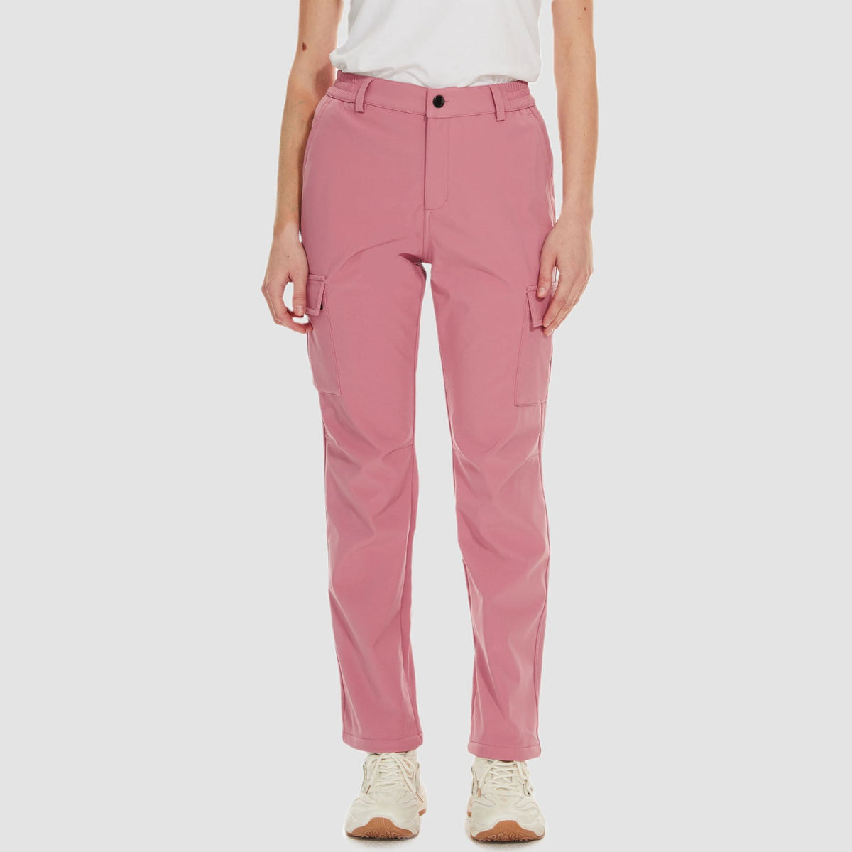 Women's Hiking Pants with Fleece Lining and Water-Repellent Feature