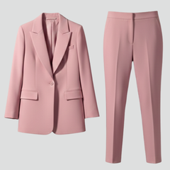 Womens Blazer and Trousers Set with Long Sleeves 1