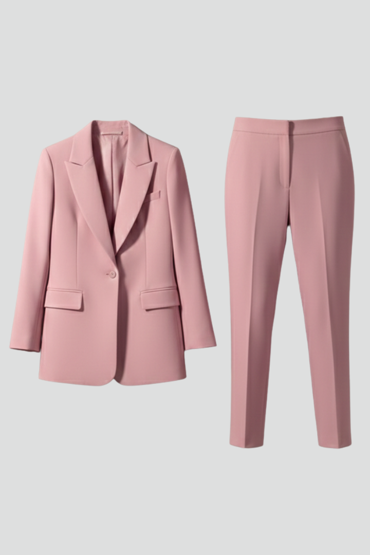 Womens Blazer and Trousers Set with Long Sleeves 1