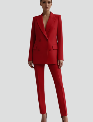 Womens Blazer and Trousers Set with Long Sleeves 10