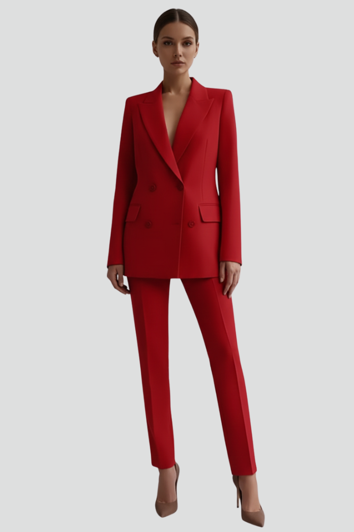 Womens Blazer and Trousers Set with Long Sleeves 10