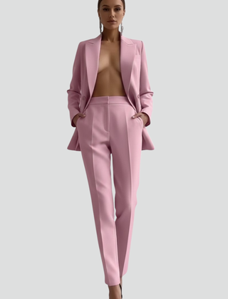 Womens Blazer and Trousers Set with Long Sleeves 2
