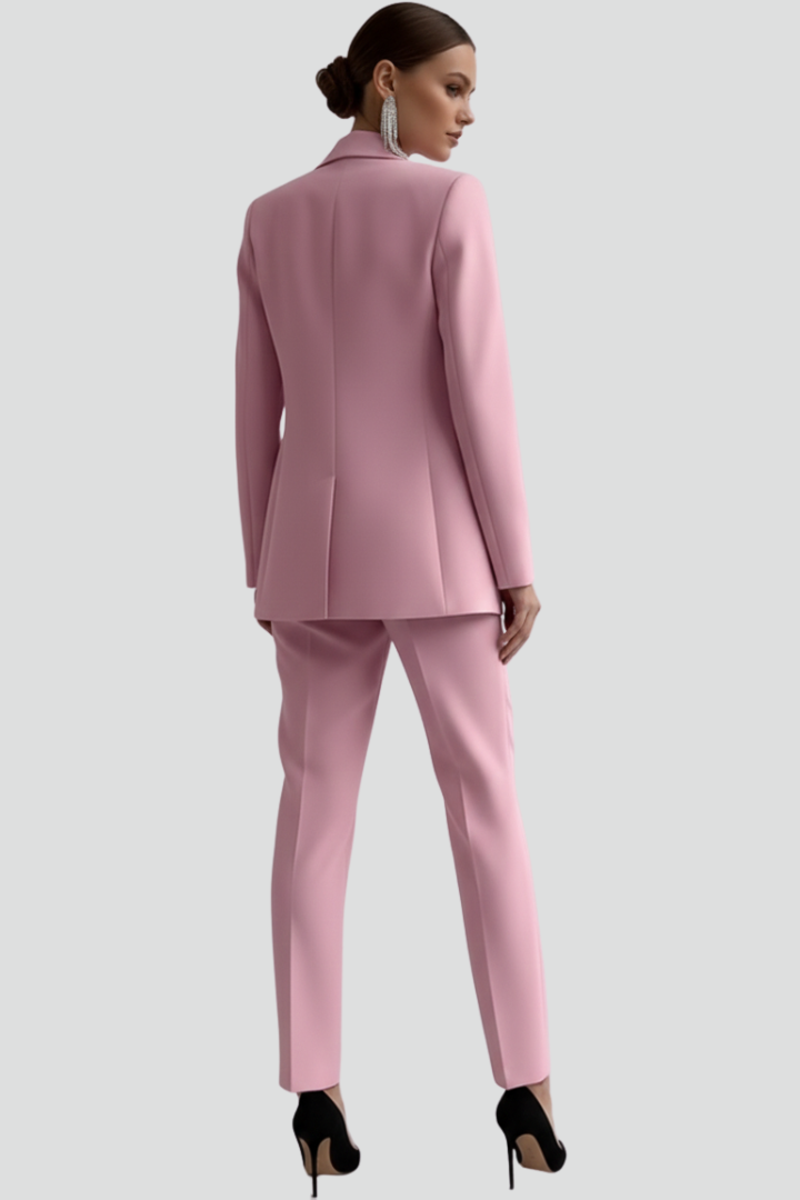 Womens Blazer and Trousers Set with Long Sleeves 4
