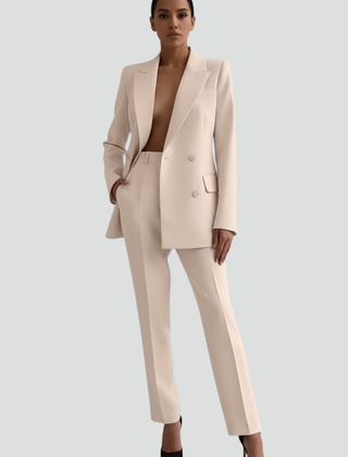 Womens Blazer and Trousers Set with Long Sleeves 6