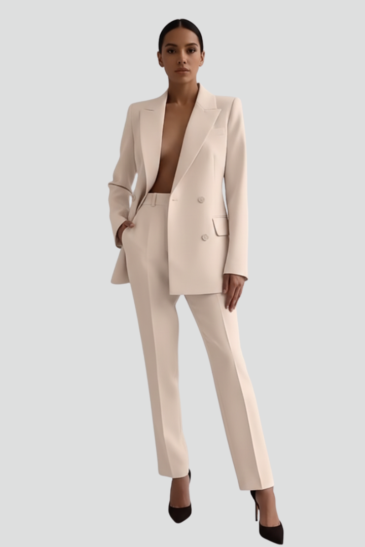 Womens Blazer and Trousers Set with Long Sleeves 6