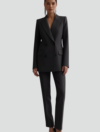 Womens Blazer and Trousers Set with Long Sleeves 7