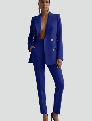 Womens Blazer and Trousers Set with Long Sleeves 8