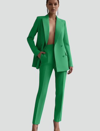 Womens Blazer and Trousers Set with Long Sleeves 9