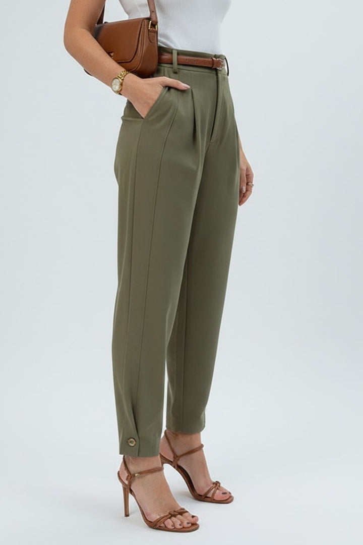 Women's Pants with High Waist and Tapered Leg | Lunarafi