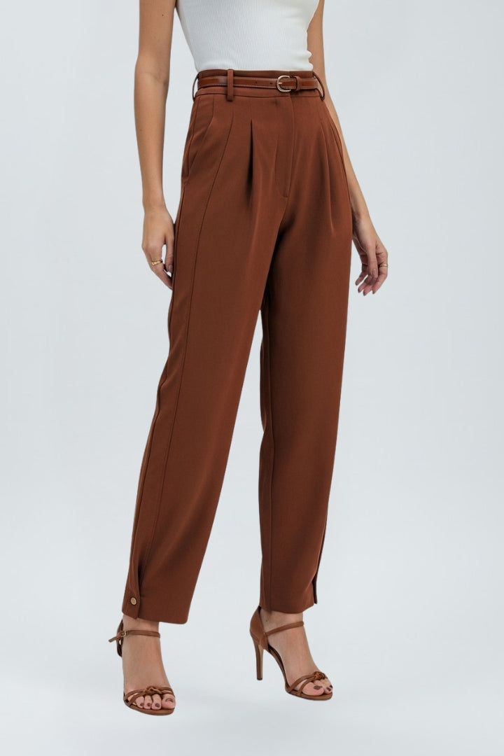 Women's Pants with High Waist and Tapered Leg | Lunarafi