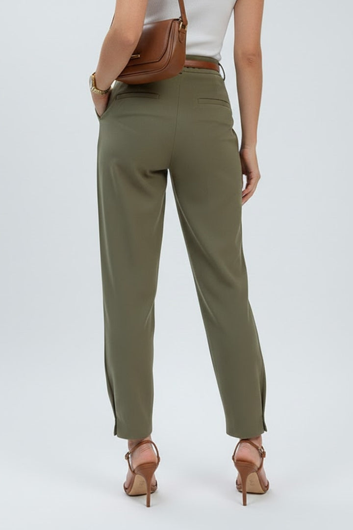 Women's Pants with High Waist and Tapered Leg | Lunarafi