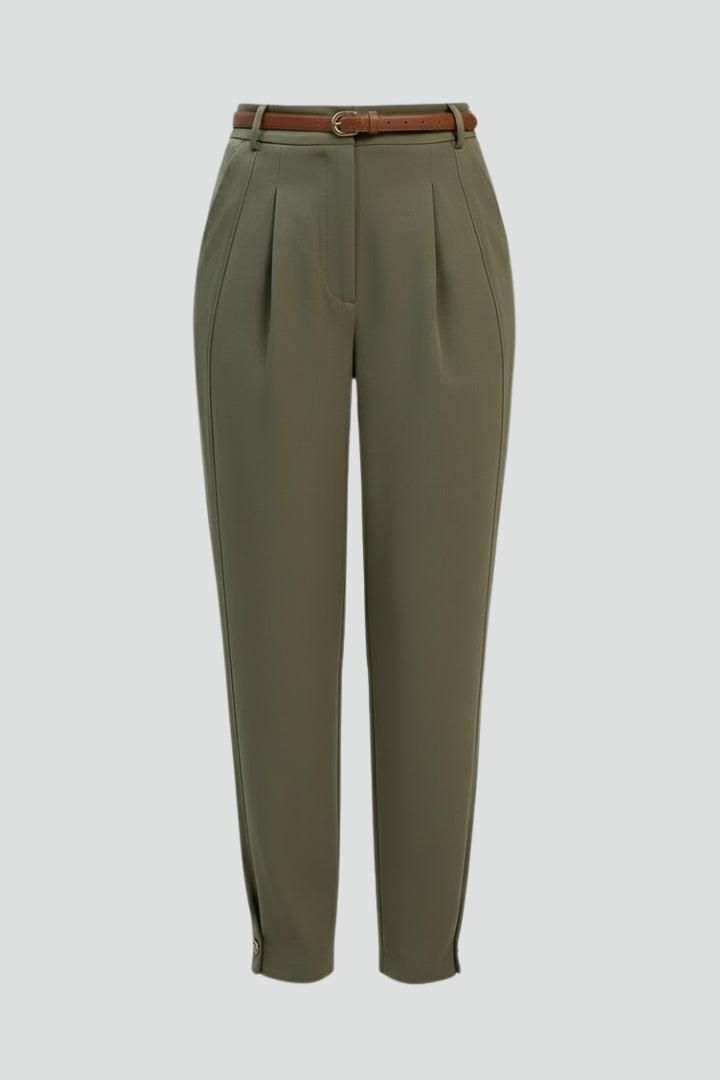 Womens Pants with High Waist and Tapered Leg 1