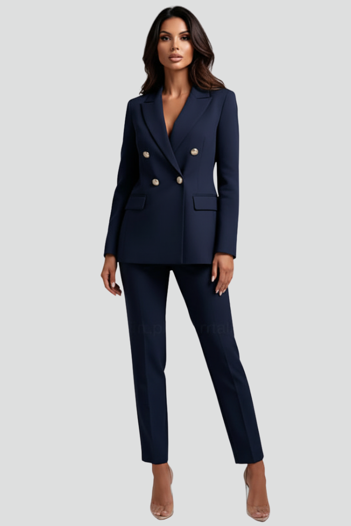 Women's Suit Set with Blazer and Straight Trousers | Lunarafi